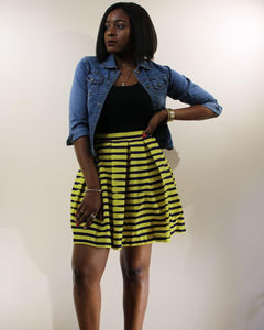 Kamsiyona Chick Yellow Flare Skirt