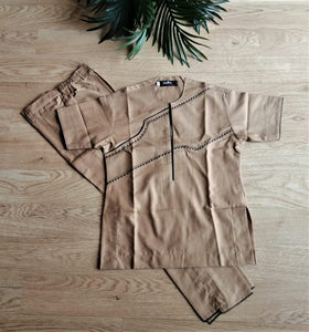 Short Sleeve Kaftan Suit