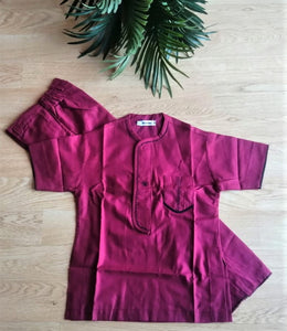 Short Sleeve Kaftan Suit